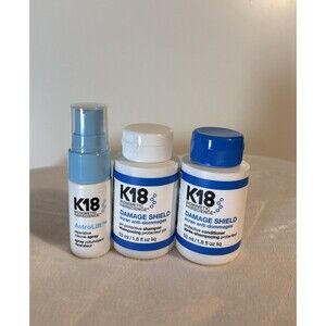 K18 Damage Shield Shampoo & Conditioner + Astro Lift Travel Size Mini Bundle